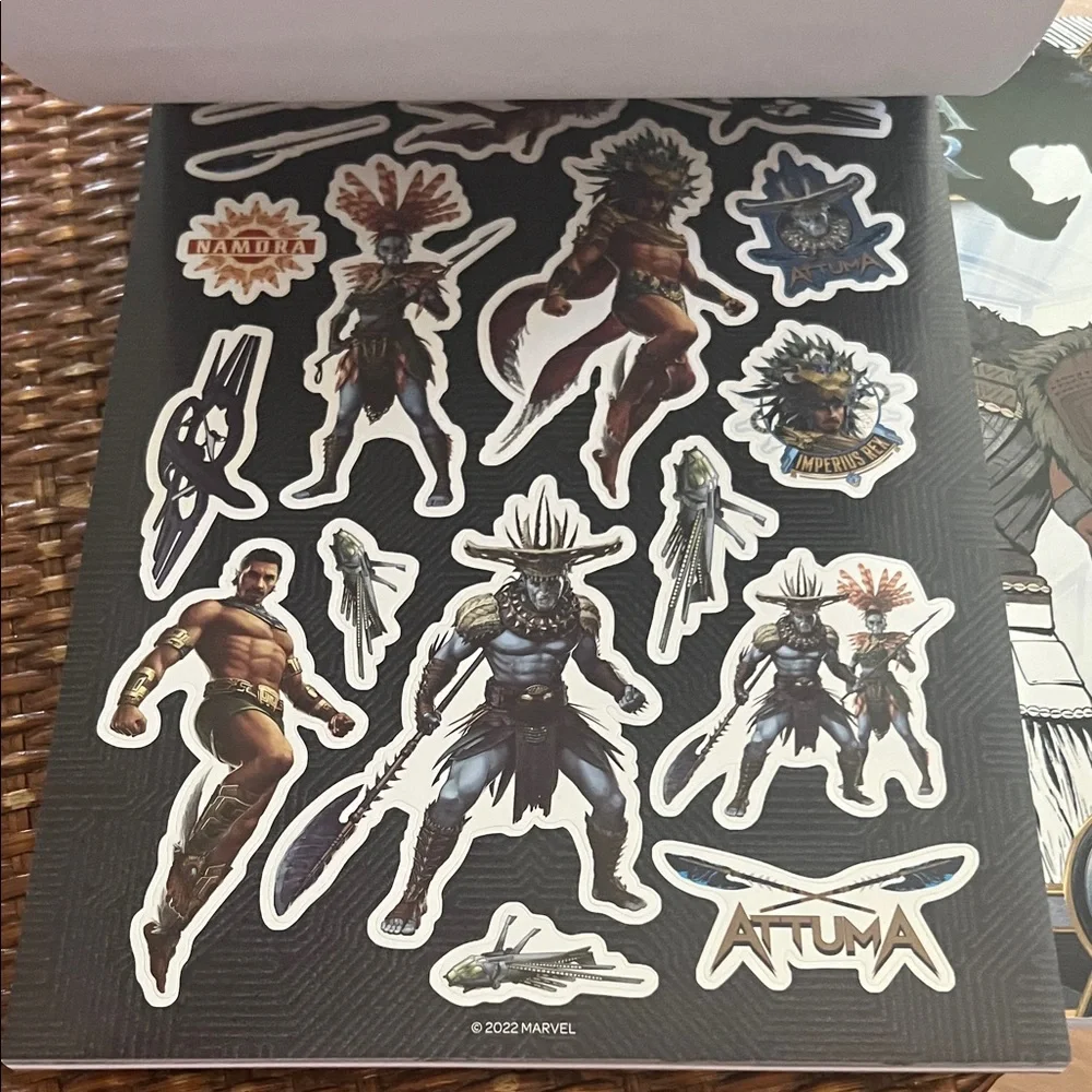 0964*Black Panther Wanda Forever Advanced Coloring/Sticker/Black,Purple, White